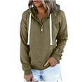 thumbnail image 2 of Frostluinai Women's Button Up Hoodies Drawstring Long Sleeve Casual Pullover Basic Solid Color Sweatshirts Oversized Hoodies with Pocket, 2 of 7