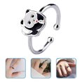 thumbnail image 1 of BESTYASH 1Pcs Panda Shaped Open Ring Copper Adjustable for Women Bar and Club, 1 of 8