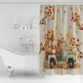 thumbnail image 2 of Thanksgiving Shower Curtain for Bathroom 72" x 84" Fall Pumpkin Truck Maple Leaves Autumn Shower Curtain with Hooks Polyester Waterproof Home Bathtub Decor, 2 of 6