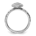 thumbnail image 2 of Sterling Silver Rhodium-Plated Oval Ring, 2 of 6