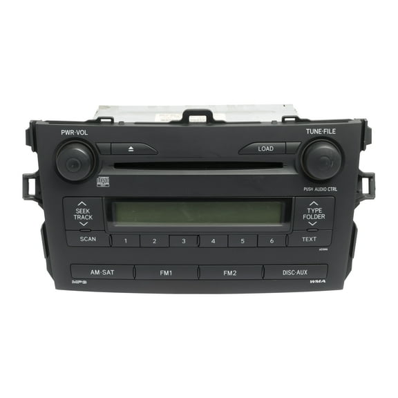Restored 2009 Toyota Corolla AMFM Radio 6 Disc CD Player MP3 Face A51846 Part 8612002770 (Refurbished)