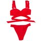 thumbnail image 5 of Sexy mujer Bikini sólido ahueca hacia fuera traje de baño de dos piezas traje de baño conjunto de ropa de playa Fridja nalpqowj21784, 5 of 7
