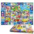 thumbnail image 4 of QUOKKA Floor Large Nursery Rug for Babies - Foldable Padded Non-Slip Rug with City for Kids Toddlers & Infants, 4 of 8