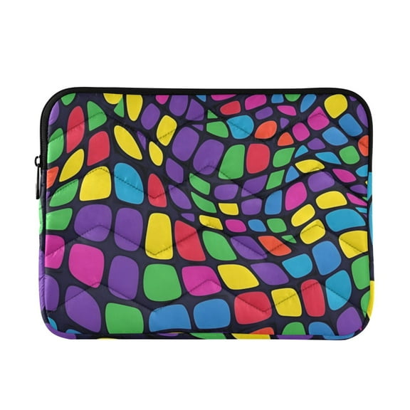 FORMRS 13-13.3 inch Laptop Sleeve Case Soft Carrying Quilted Computer Bag Cover, Colorful Psychedelic