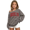thumbnail image 5 of JAJAHO Brooklyn Shirt Girls Off The Shoulder Sweatshirt Sizes 3-14 Kids Asymmetrical Long Sleeve Street Pullover Tops, 5 of 5