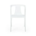 thumbnail image 2 of GDF Studio Janely Outdoor Modern Stacking Dining Chairs, Set of 2, White, 2 of 8