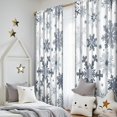 thumbnail image 5 of Blackout Kids Curtains,Blue Christmas Snowflake Pattern Childrens Insulated Curtains Set Of 2,Bedroom Essentials,Toddler Room Decor 52"x84", 5 of 5