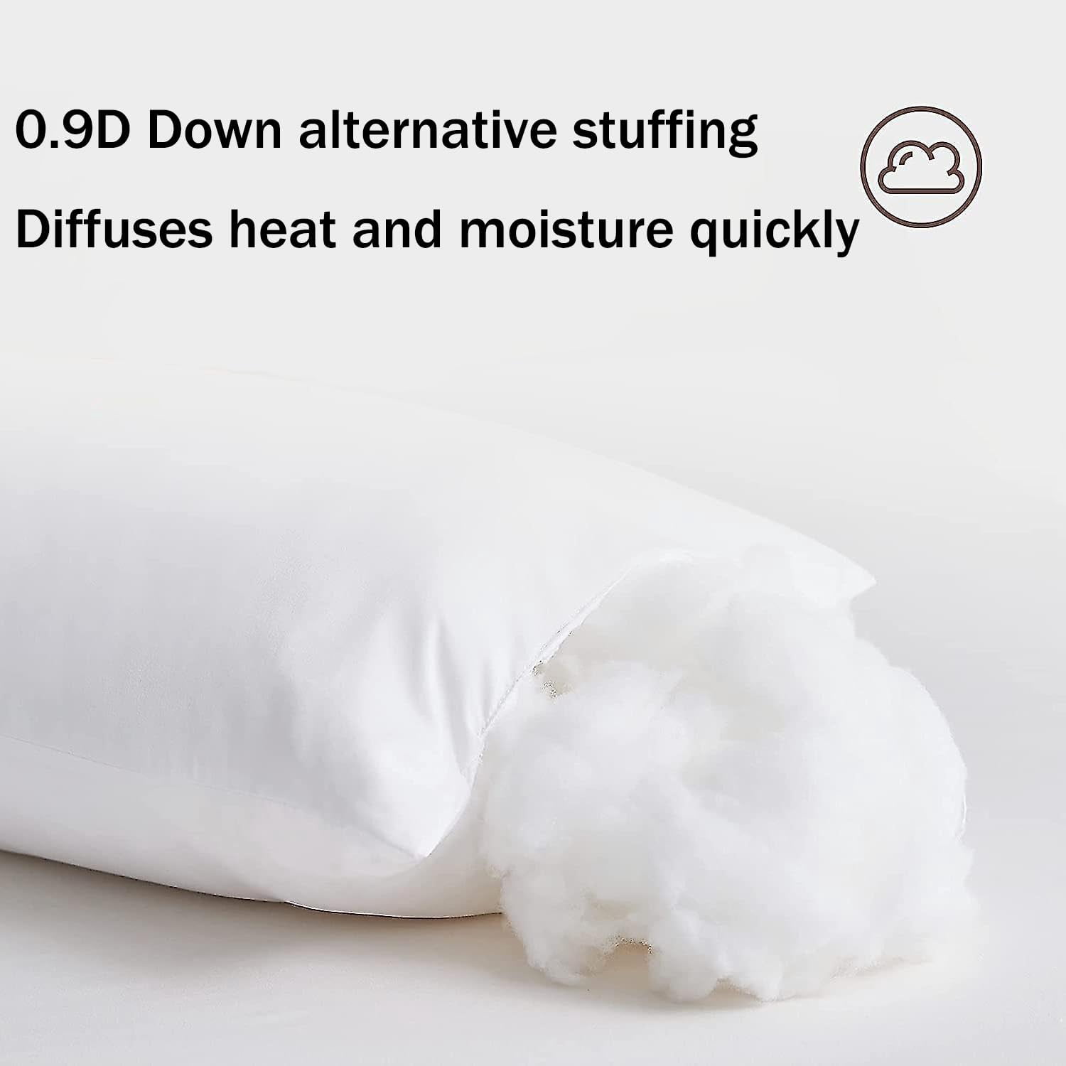 Queen Size Bed Pillows Set of 2, Plush Down Alternative Soft Supportive Pillows for Back, Stomach & Side Sleepers, Hypoallergenic White 20x30 inches