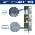 thumbnail image 2 of Metal Locker Storage Cabinet With Doors 66" Employees Locker Storage Cabinet For Home Office School Gym, 2 of 7