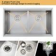 thumbnail image 6 of Bokaiya 33x19 Undermount Double Bowl Kitchen Sink Workstation 16G Deep Stainless Steel Kitchen Sinks with Cutting Board, 6 of 10
