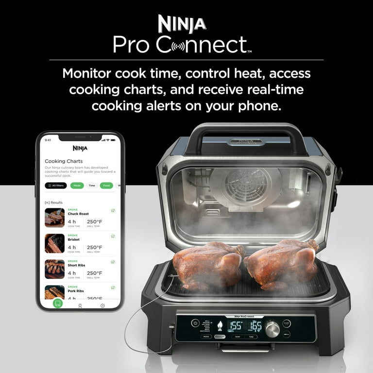 Ninja Woodfire Pro XL Outdoor Grill & Smoker with Thermometer & Cover