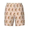 thumbnail image 4 of Lsque Mens Swim Trunks Cute Squirrel Pattern - Bathing Suit Compression Liner - Beach Swim Shorts Swimwear - (S-3XL) - Stretch Quick Dry -X-Large, 4 of 9