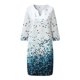 thumbnail image 3 of Moda para mujer Temperamento informal Jersey Media manga Estampado Casual Cintura suelta Vestido de falda media Fridja  qw5277, 3 of 3