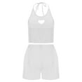 thumbnail image 5 of Chbgutlmr 2 Piece Set for Women Summer Round Neck Sleeveless Tank Top Button Shorts with Pocket Set Fashion Outfit, 5 of 8