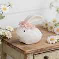 thumbnail image 6 of Linnome Easter Ceramic Bunny Figurine Spring Holiday Home Decor Tabletop Shelf Mantel Decoration Gift for Collection Display, 6 of 9