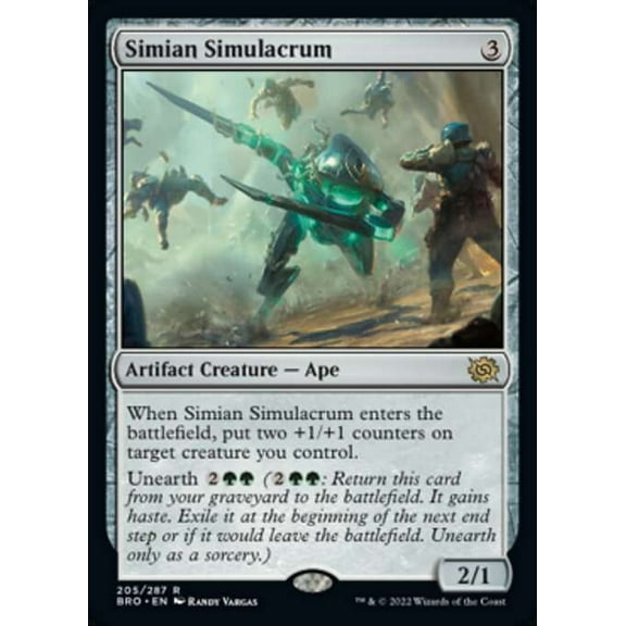 MtG The Brothers' War Rare Simian Simulacrum (FOIL) #205
