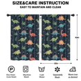 thumbnail image 2 of Blackout Kids Curtains,DarkBlue Dinosaurs Leaves Pattern Childrens Insulated Curtains Set Of 2,Bedroom Essentials,Toddler Room Decor 42"x63", 2 of 5