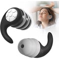 thumbnail image 1 of Tapones para los oídos para dormir con cancelación de ruido, tapones para los oídos de silicona suave que bloquean el sonido, tapones para los oídos reutilizables y lavables para dormir, tra, 1 of 4
