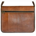 thumbnail image 2 of Madosh Genuine Leather Laptop Messenger Bag Flap Over Office Crossbody Handbag 11"x15", 2 of 7