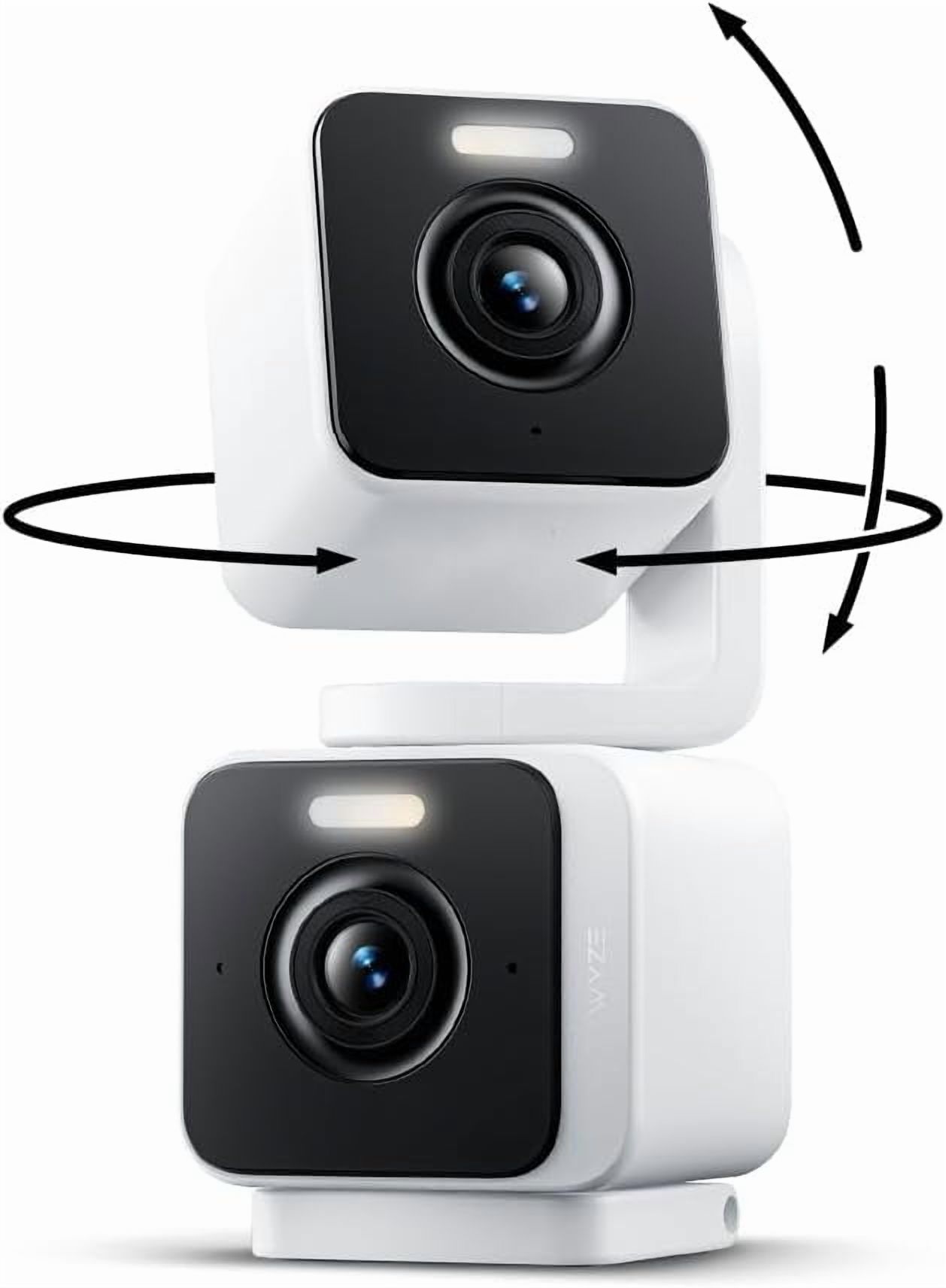 Wyze Duo Cam Pan Indoor/Outdoor Smart Security Camera 2K IP65 360° Pan/Tilt with Color Night Vision and Spotlight