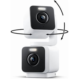 Wyze Duo Cam Pan 2K Indoor Outdoor Security Camera Dual Lens 360 Pan 1 Month Cam Plus