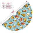 thumbnail image 3 of Sikiie Hot Dog Pizza 30-48 inches {designName} Print Christmas Tree Skirt Snowman Xmas Tree Skirt with Edge Christmas Decorations for Holiday Party-36", 3 of 7