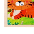 thumbnail image 3 of Rompecabezas de Madera Coloridos Yotijar Juguetes de Aprendizaje Educación Temprana con Animal Tigre, 3 of 7