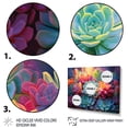 thumbnail image 3 of Designart "Twilight Succulents Colorful Allure" Floral Floater Framed Wall Art Print, 3 of 7