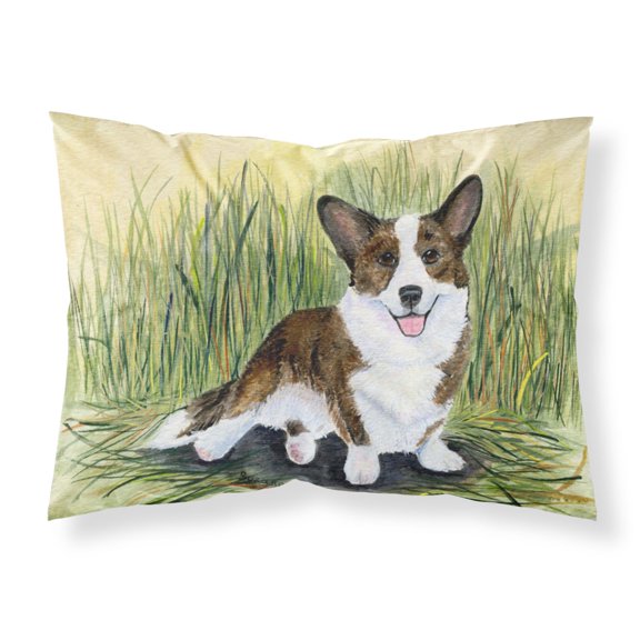 Carolines Treasures SS8004PILLOWCASE Corgi Fabric Standard Pillowcase Standard multicolor