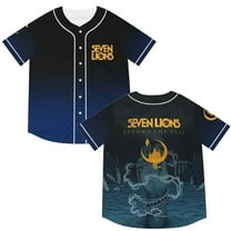 Seven Lions Merch Beyond The Veil Baseball Jersey Men/Women Casual Thin button Baseball uniform Oil Slick Custom Baseball Jersey