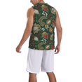 thumbnail image 2 of Naloa Red Leaves Basketball Jersey Reversible Men's Mesh Athletic Sports Shirts Training Practice S-4XLLarge, 2 of 6