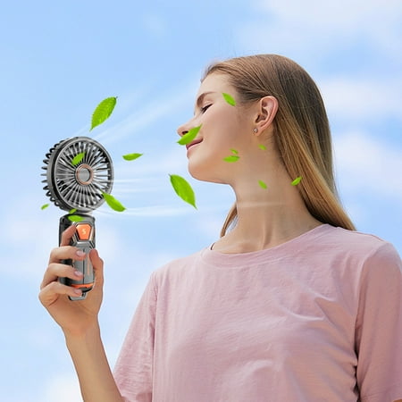 

RXIRUCGD Mecha Handheld Fan Light Sound Office Portable Small Hanging Neck Mini Cool Outdoor Travel Handheld Fan Five Wind Power Adjustment