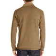 thumbnail image 2 of KaLI_store Mens Casual Shirts Mens Long Sleeve Running T Shirt Top Lightweight Gym Sports Running Khaki,L, 2 of 5