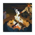 thumbnail image 1 of Campfire in Moonlight - Canvas, 1 of 10