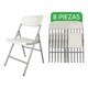 thumbnail image 1 of Set De 8 Sillas Plegables Plástico Resistente Fiesta Eventos, 1 of 8