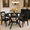 Black, variant on 47 Inch Round Wood Dining Table for 4-6, Farmhouse Kitchen Table With Cross Pedestal & Storage Shelf for Kitchen and Dining Room- Natural