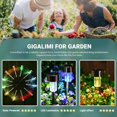 thumbnail image 2 of Colorful Outdoor Solar Garden Lights Stainless Steel LED Lights 12pcs Wireless for Outdoor，4.529.5cm, 2 of 5