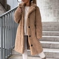 thumbnail image 4 of Gabardina de felpa gruesa para otoño e invierno, chaqueta de peluche de un solo pecho, prendas de vestir de estilo largo, ropa de calle, 4 of 4