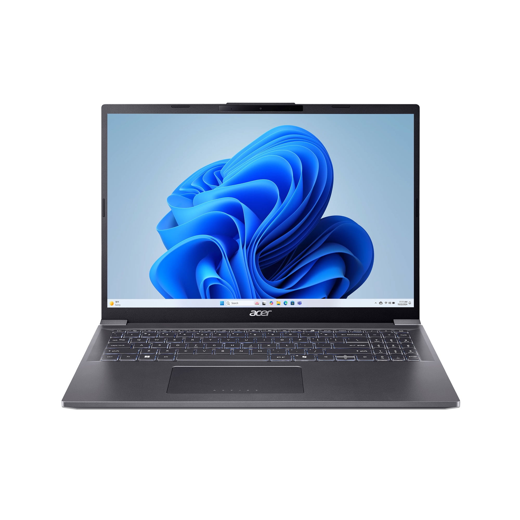 Acer Aspire 16 Laptop, 16” IPS WUXGA (1920 x 1200), Intel Core Ultra 5 Processor 115U, Intel Graphics, 16GB LPDDR5X, 512GB PCIe Gen 4 SSD, Steel Gray - 3 Months of Microsoft 365 Personal Included