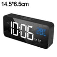 thumbnail image 2 of Digital Alarm Clock, LED Mirror Electronic Clock, Desk Clock with Voice Control, Dual Alarms, Snooze, 2 of 5