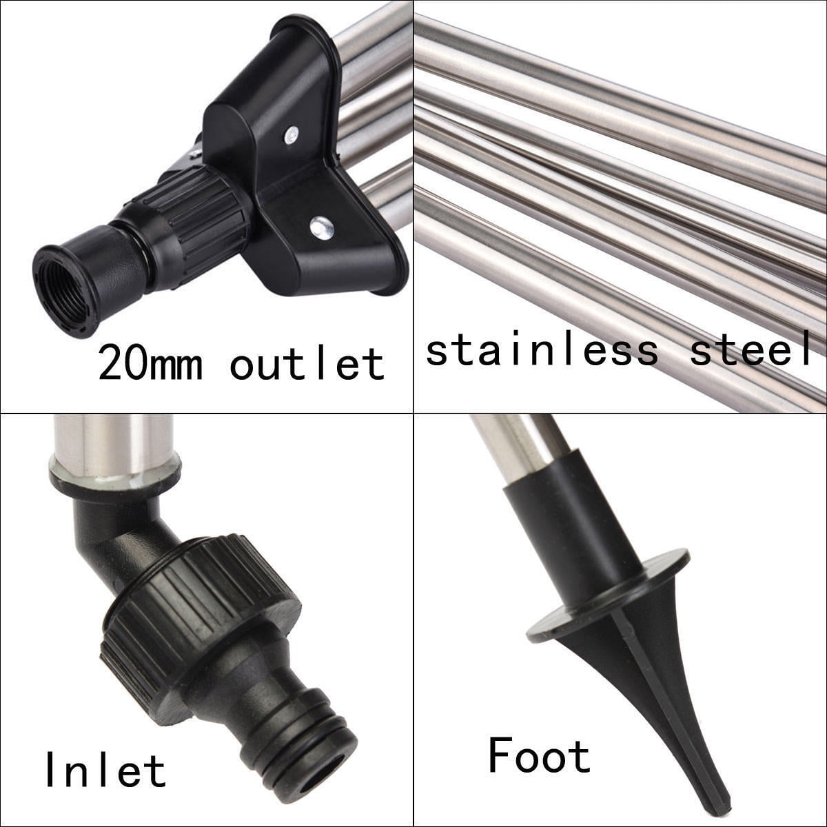 Jinyi 1 Pack Tripod sprinkler irrigation equipment, 360 Degree Impact Sprinkler,  for Garden & Lawn