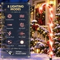 thumbnail image 5 of 30" 10PK 120LED Christmas Candy Cane Pathway Lights Outdoor Yard Decoration 8 Lighting Modes Flashing Outdoor Thicken Lighted Christmas Candy Decor for Garden, 5 of 13