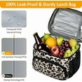 thumbnail image 4 of Insulated Lunch Bag for Men Women, Reusable Lunch Box Leakproof Cooler Lunch Tote Bag with Adjustable Shoulder Strap for Work Office Picnic Beach Travel, Black, 4 of 10