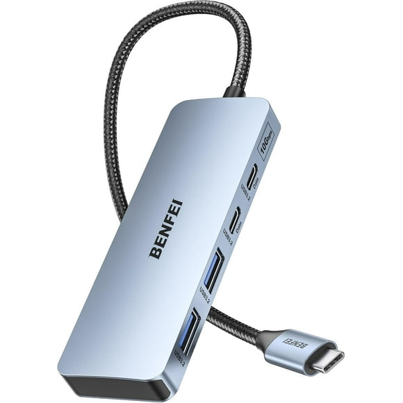 BENFEI Concentrateur USB-C avec Ports 10Gbps, 2*USB-C, 2*USB-A 3.2