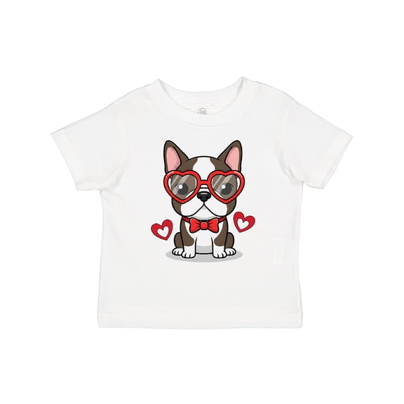 Inktastic Boston Terrier Valentine Heart Boys or Girls Toddler T-Shirt
