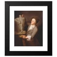 thumbnail image 2 of Adrien Carpentiers 20x24 Black Modern Framed Museum Art Print Titled - Louis-Francois Roubiliac Modelling His Monument to Shakespeare, 2 of 5