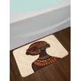 thumbnail image 2 of African Woman Bath Mat, Hand Drawn Ethnic Illustration Profile Portrait Tribal Ornaments Folk Art, Non-Slip Plush Mat Bathroom Kitchen Laundry Room Decor, 29.5 X 17.5 Inches, Multicolor, Ambesonne, 2 of 2