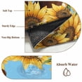 thumbnail image 2 of Sunflower Cows Round Rug 5ft Washable Circle Kitchen Rugs Non Slip Yellow Floral Watercolor Botanical Summer Large Area Rug Indoor Floor Carpet for Bedroom Living Room Home Office Dining Room Nursery, 2 of 8