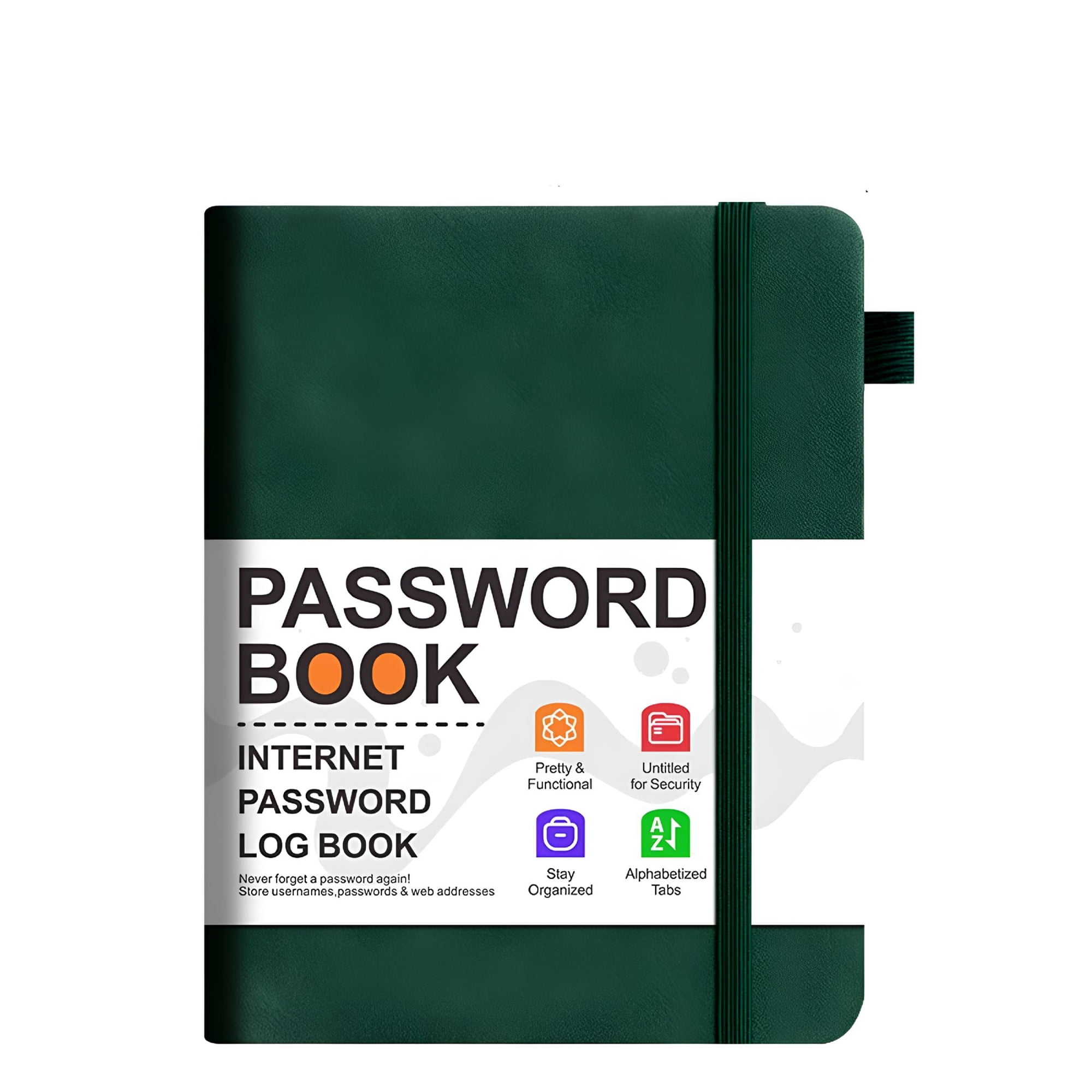CCOCC 2026 New Spiral Password Book with Alphabetical Tabs,Small Password Keeper Book for Seniors,Internet Password Notebook Hardcover Password Journal Logbook-4.7''X6''(Green)