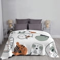 thumbnail image 6 of XMXT Flannel Throw Blanket for Couch, Animal Head Line Drawing Bed Sofa Decor Blankets for Home Bedroom, 40 x 30 inches, 6 of 9